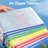 Taiyeestar Pack of 12 A4 Document Wallets, Colourful Waterproof Document