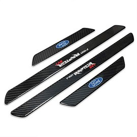 iPick Image for Ford F-150 Raptor SVT Real Carbon Fiber 4 Pcs Universal Door Sill Step Protector Guard Decal Plates