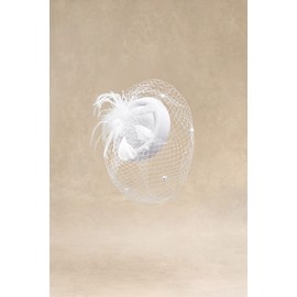 Coucoland Feather Fascinators Hat Women's Flower Mesh Elegant Wedding Fascinator Headband Cocktail Tea Party Accessories -