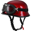 Yesmotor Helmet Half Shell German Motorcycle Helmet with Cycling Glasses