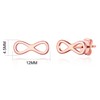 Philip Jones Rose Gold Plated Infinity Stud Earrings