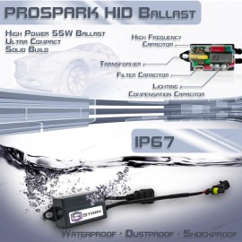 Stark 55W Micro HID Fog Light Slim Xenon Kit - H11 H9 H8 5K 5000K White (S)