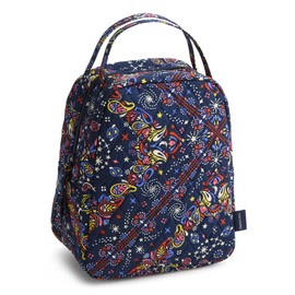 Vera Bradley Premium Cotton Lunch Bag, Starry Paisley, One Size