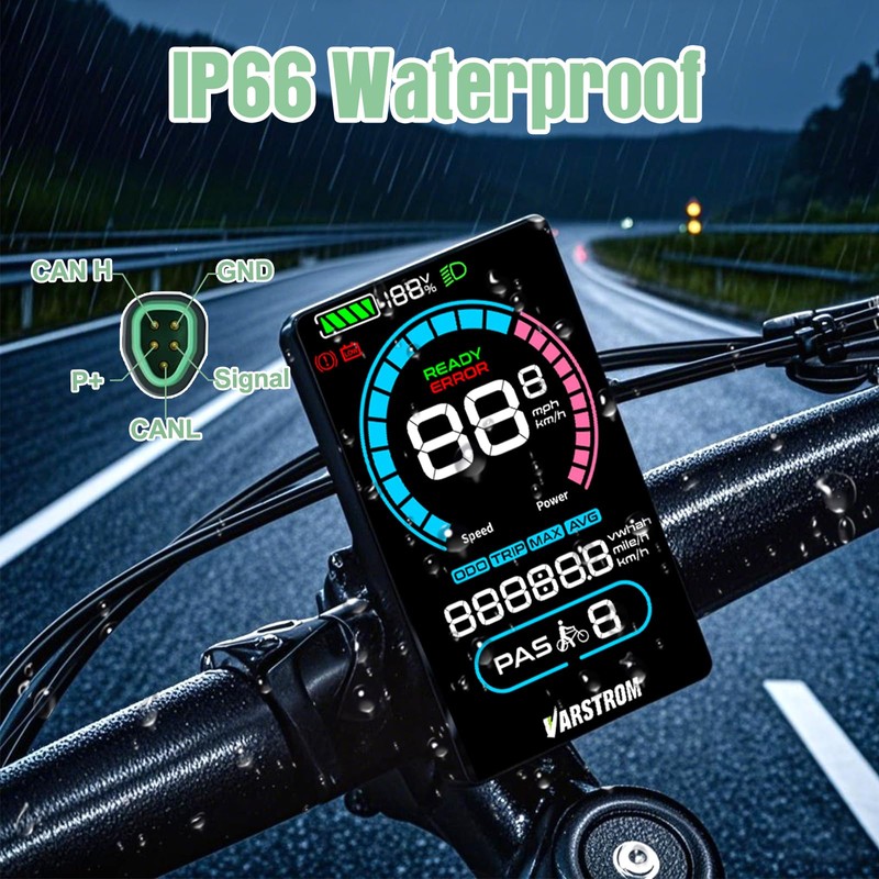 Varstrom E-Bike Display CAN Protocol - VD618 3.5" LCD Ebike