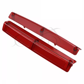 Unbranded Tour Pack Pak Side Light Red Lens Covers For Harley Street Road Glide King FLHR