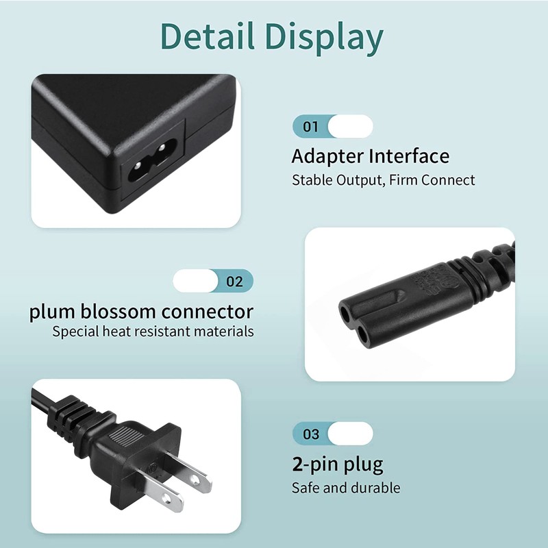 48V 2.5A 4-Pin Adapter Compatible with Swann 4K NVR-8580 Power