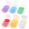 Kisangel 4sets Convenient Travel Soap Sheets Portable Paper Soap for