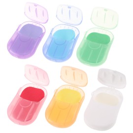 Kisangel 4sets Convenient Travel Soap Sheets Portable Paper Soap for Outdoor Hiking Camping Gentle Cleansing Moisturizing 120sheets*4