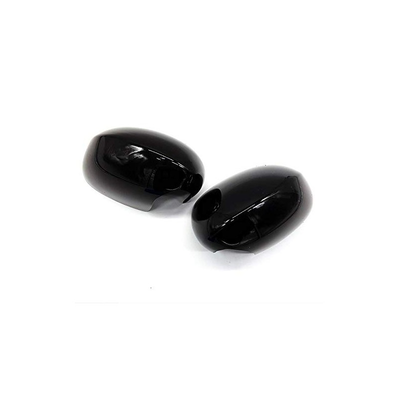 S SIZVER Glossy-Black Series Full Door Mirror Covers Overlay Compatible