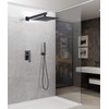 Wall Supply Elbow with Hand Shower Holder, Keymark Brass Square