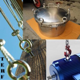 TERF® M12 Heavy Duty Ring Lifting Eye Nut M12 (12mm) Female Threaded Round Shape Ring Nuts - Pack of 2