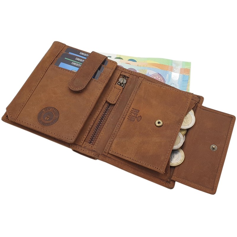 myledershop Genuine Buffalo Full Leather Wallet / Purse / Wallet