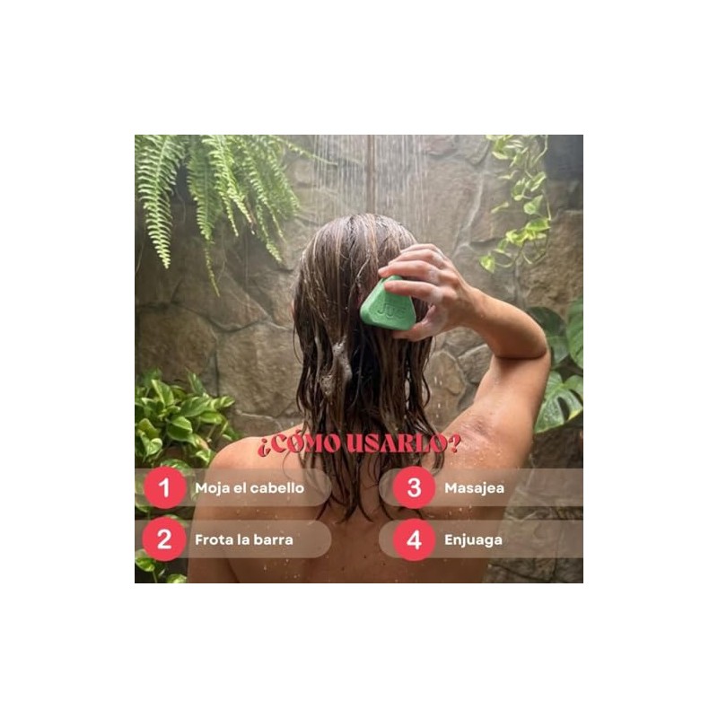 Shampoo Solido Natural Agave Menta Romero sin Sulfatos, Ni Parabenos.