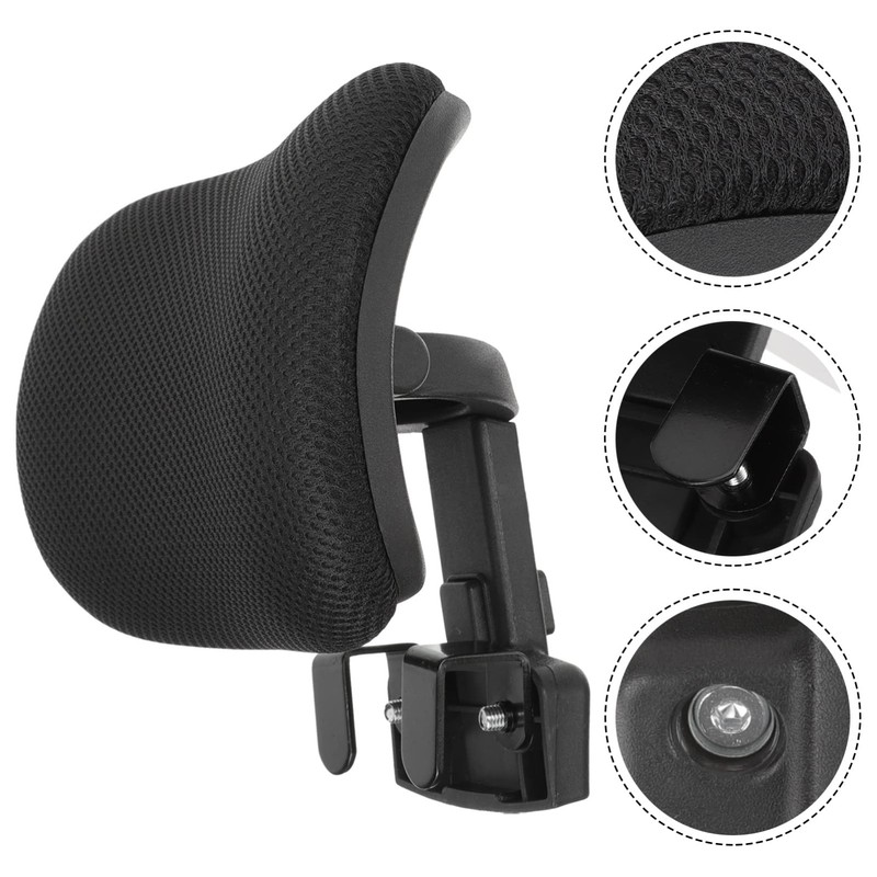STOBOK Office Chair Aftermarket Headrest Adjustable Neck Cushion Mesh Material