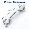 17-Inch No-Drill Bathroom Grab Bar with Footrest – Anti-Slip Shower
