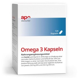 Omega 3 Capsules by apodiscounter Pack of 120