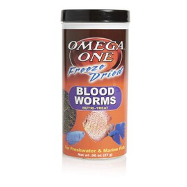 Omega One Freeze Dried Blood Worms, 0.96 oz