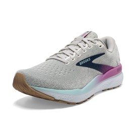 Brooks Brooks Women's Ghost 16 Neutral Running Shoe - White/Grey/Estate Blue - 6.5 Medium