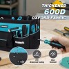 DURATECH 18-Inch Large Tool Bag w/Waterproof Hard Bottom Heavy Duty