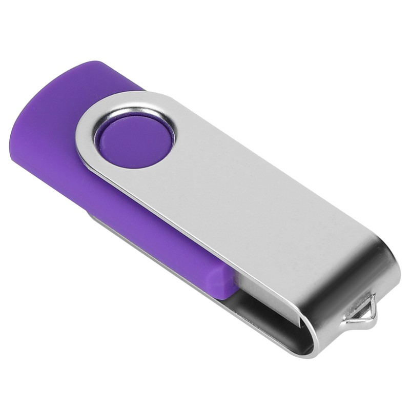 USB Flash Drive Candy Purple Rotatable Portable Storage Memory Stick