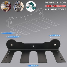 ULIBERMAGNET Power Tool Organizer, 3 Slot Utility Storage Rack Shelf with Screwdriver Holder,Wall Mount Heavy Duty Cordless Drill Holder,Removable Tool Rack Suitable for Garage, Workshop and Warehouse