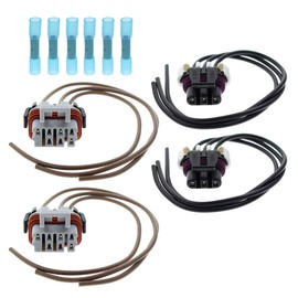 MOTOALL 224-396-007 Headlight Turn Signal Harness for Freightliner Columbia 224396007 with Blue Heat Shrink Butt Connectors