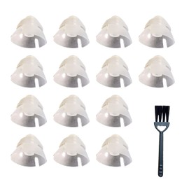 DOOCECIY 14PCS Hearing Aid Domes with Cleaning Brush, Washable Anti Static Open Type Accessories
