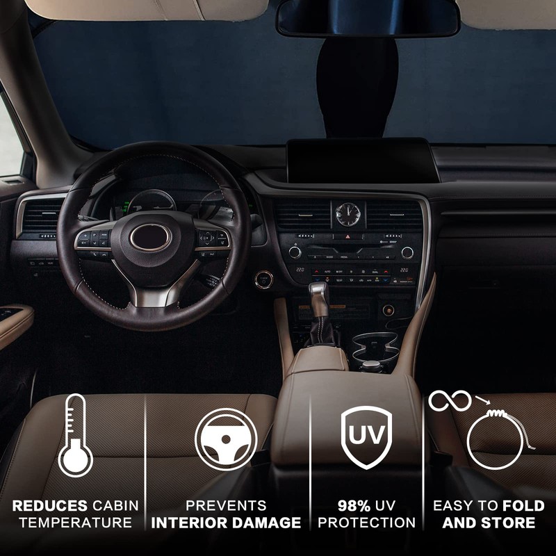 Leopard print Windshield Sun shade, Front Window Sun Shade for