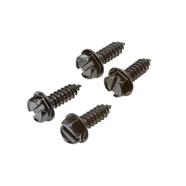 USA Fastener Company Zinc Plated Black Screws 4PC | Rust Proof License Plate Security Screws | Set of 4 Automotive License Plate Fasteners