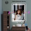 24''X32'' LED Bathroom Mirror with Lights, Built-in Bluetooth Speaker, Anti-Fog