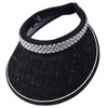 LeafIn 8433 Women's Sun Visor, Hat, Straw, Pearl, Sun Protection,