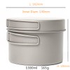 TOAKS Titanium 1300ml Pot with Pan, 1300 ml Titanium Pot