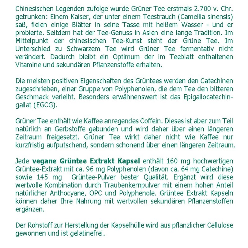 Green Tea Extract Vegan Capsules Pack of 200