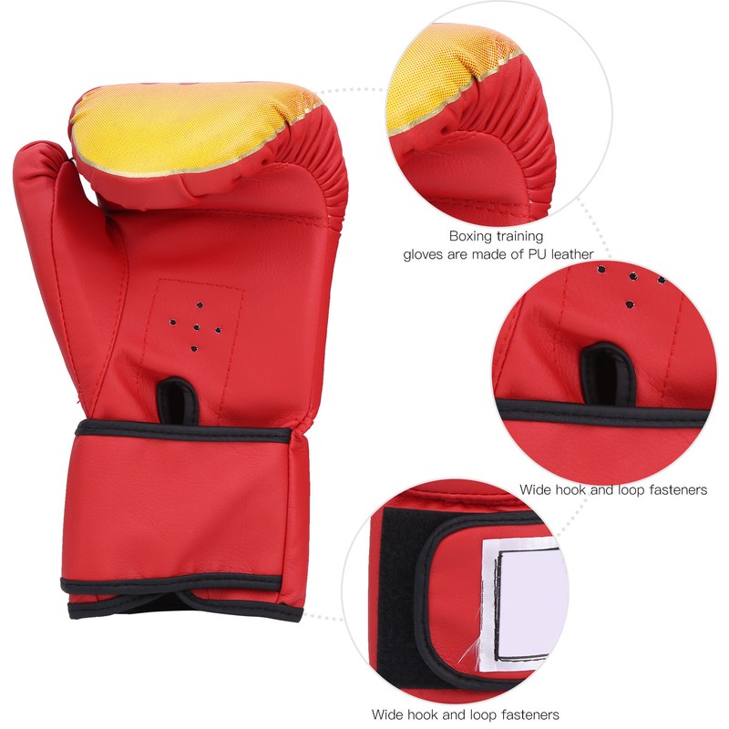 1Pair Universal Adult Boxing Glove PU Leather Sandbag Sanda Muay