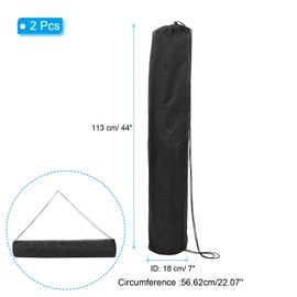 PATIKIL 44" Camping Chair Replacement Bag Set of 2 Nylon Folding Carrying Bag with Shoulder Strap for Outdoor Camping Black