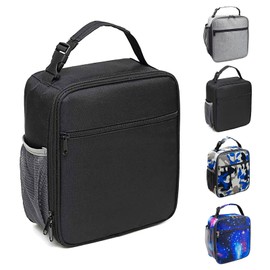 Magcubic Lunch Bag 6.5 L Boys Lunch Box Leakproof Portable Insulated Lunch Box Kids Boys for School Camping Hiking Outdoor Beach Picnic (Black)