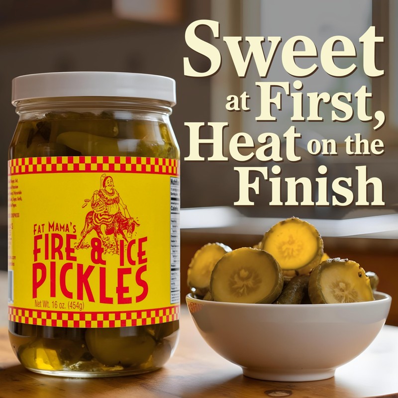 Fat Mama's Fire & Ice Pickles, 2 Pack - 32