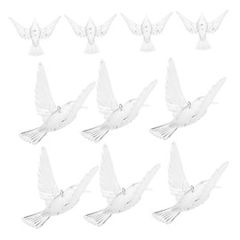 Abaodam 20pcs Acrylic Bird Hummingbird Decoration Rainbow Bird Ornaments Clear Hummingbird Christmas Ornaments Ceiling Hanging Bedroom Decor Hanging Ceiling Decoration Transparent