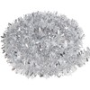 LOKIPA 10M Silver Christmas Chunky Tinsel Garland with Star for