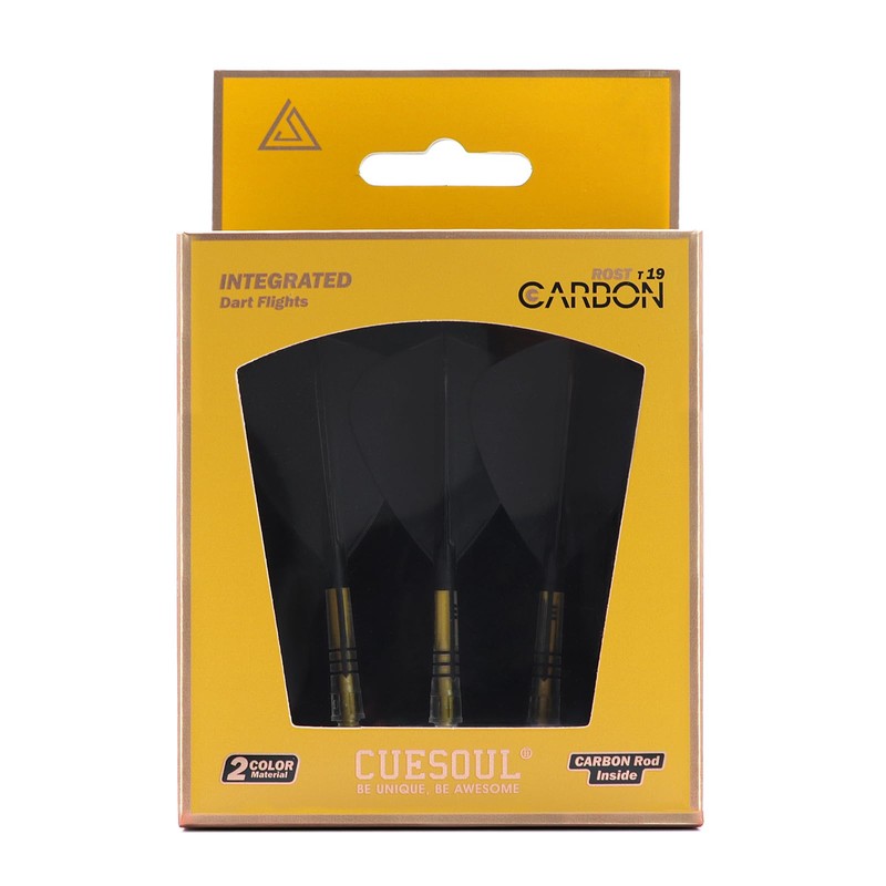 CUESOUL ROST T19 Carbon Integrated Dart Shaft and Flight,Kite Shape,Set