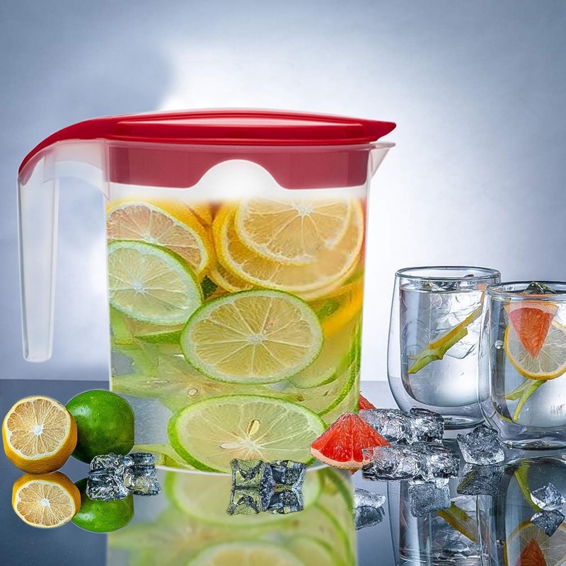 1 Liter Plastic Water Fruit Juices Jug Milk with Lid
