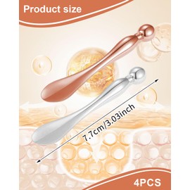 WUNZILO 4 pcs Augen Massage Zauberstab Lifting & Firming Beauty Wand Zinklegierung Massage Augencreme Löffel Essenz Einführung Wand