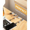 6 Pack Magnetic Cable Clips, Adjustable Cord Holder for Under