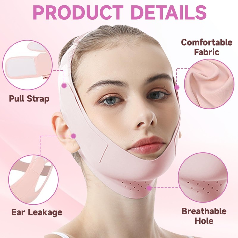 Chin Strap for Sleeping,Reusable V Line Lifting Chin Strap,Jaw Strap,Chin
