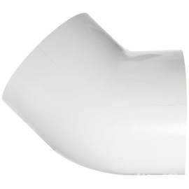 Spears 417 Series PVC Pipe Fitting, 45 Degree Elbow, Schedule 40, 2" Socket