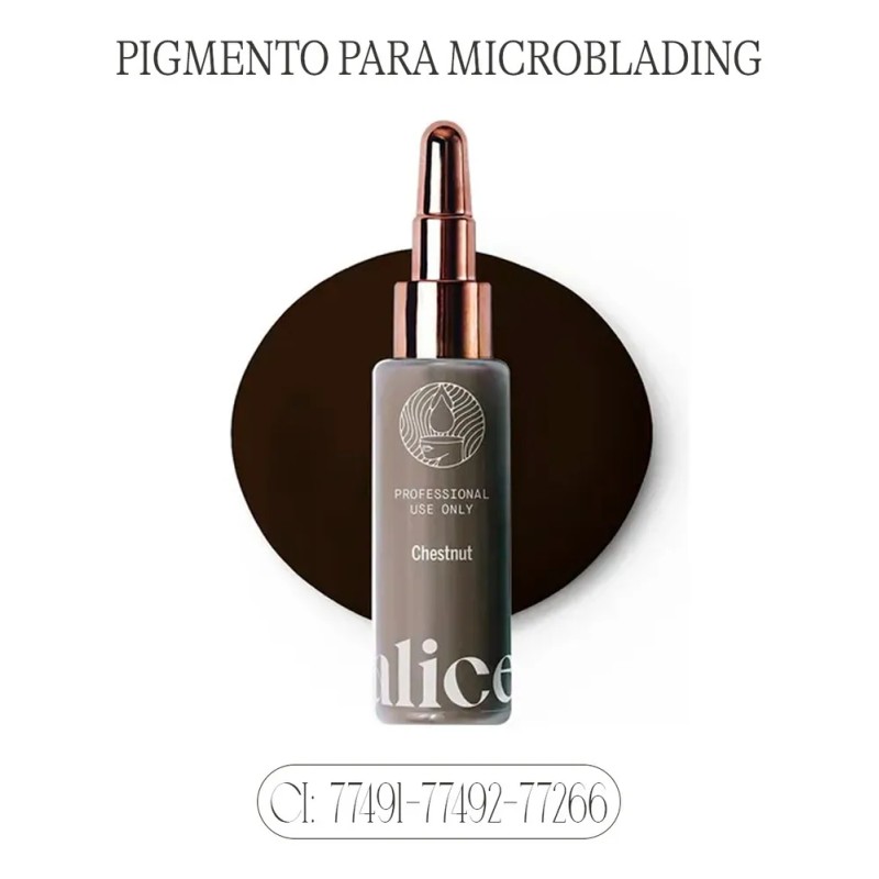Pigmento Para Microblading Alice Cosmetic Chestnut 2pz Duo-chestnut