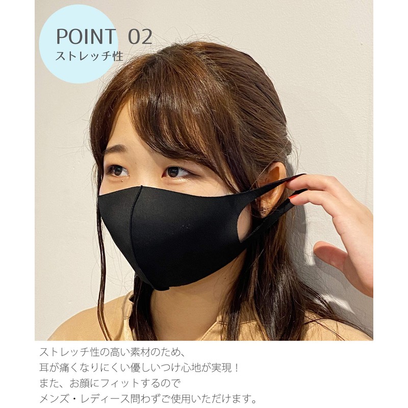 SOFTFIT COOL Mask, Pack of 5, for Summer, Washable, Waterproof,