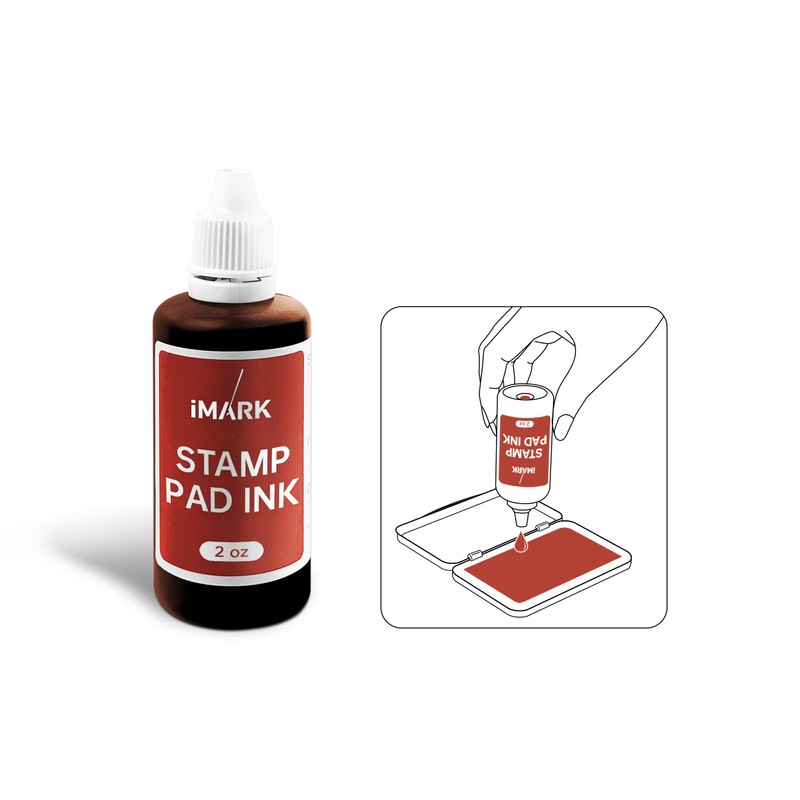 iMARK Premium Refill Ink for Self-Inking Stamps, Daters and Stamp