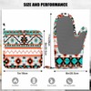 Mxocom Aztec Pattern Silicone Oven Mitts and Pot Holders Sets