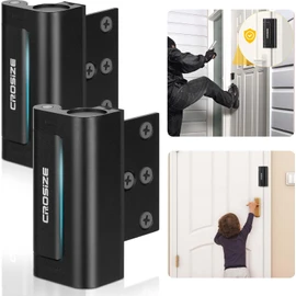 Home Security Door Locks 2 Pack, Metal Door Reinforcement Locks, 3" Withstands 1000 lbs of Impact for Inward Swing Doors, Defender Door Locks for Kids Safety, Prevent Unauthorized Entry (Black)